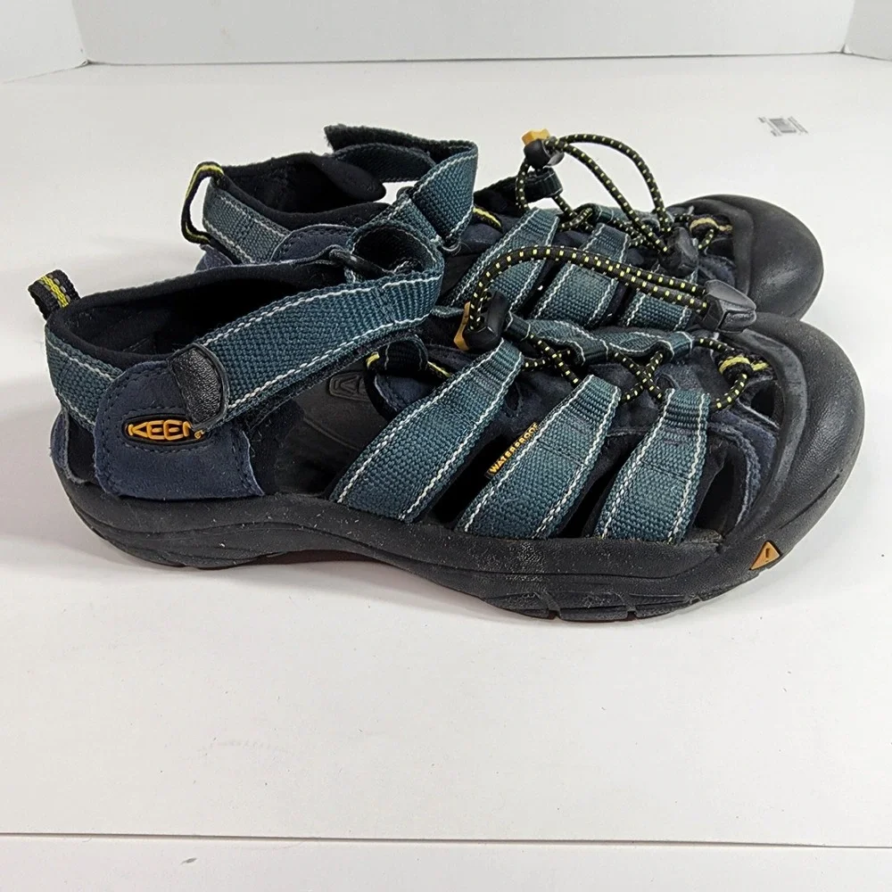KEEN Newport H2 Outdoor Hiking Sandal Boys Size 4 1006557 Blue Gray Yellow